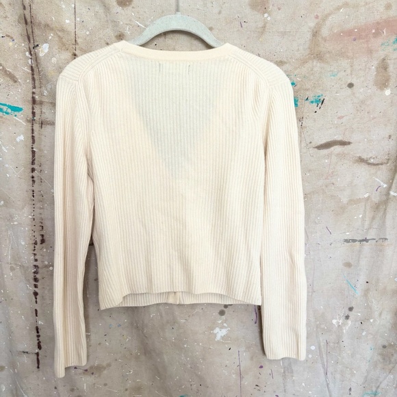 Naadam Cashmere Ribbed Cropped Cardigan - Picture 5 of 5